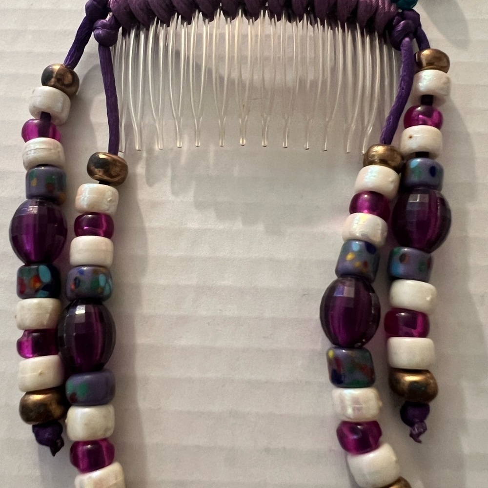 Beaded Hair Combs Set of 4 - Picture 6 of 10